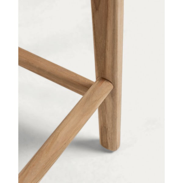 Hoker z imitacji skóry w naturalnym kolorze (wysokość siedziska 67 cm) Calixta – Kave Home-image-4