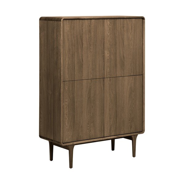 Ciemnobrązowa szafka w dekorze dębu 100x140x40 cm Darwin – House Nordic