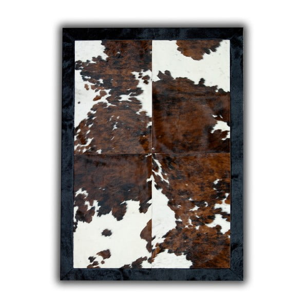 Brązowy dywan z prawdziwej skóry Pipsa Pieces, 140x200 cm