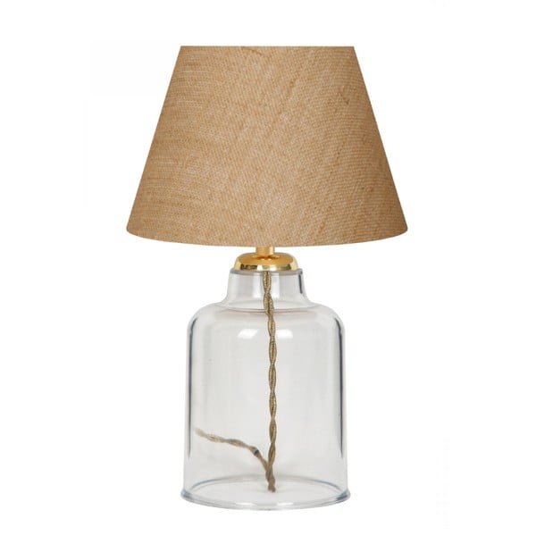 Lampa stołowa z tekstylnym kloszem (wysokość 30 cm) Baran – Opviq lights