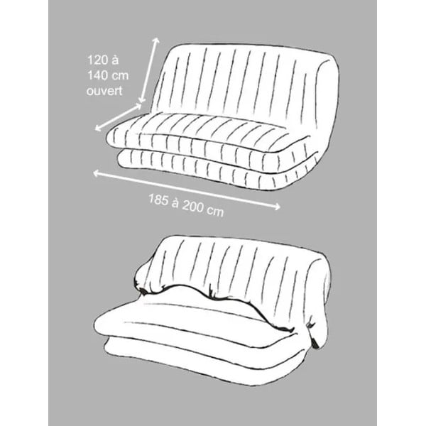 Jasnoszary elastyczny pokrowiec na sofę 3-osobową Essentiel – douceur d'intérieur-image-2