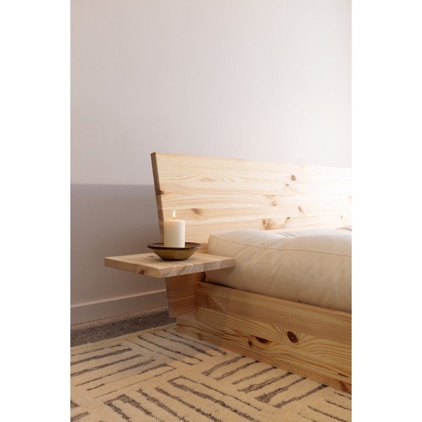 Łóżko dwuosobowe z litego drewna sosnowego ze stelażem 140x200 cm w jasnym naturalnym kolorze Latch – Karup-image-4