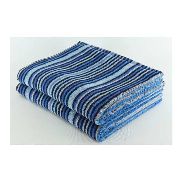 Zestaw 2 ręczników Collette Dark Blue, 70x140 cm
