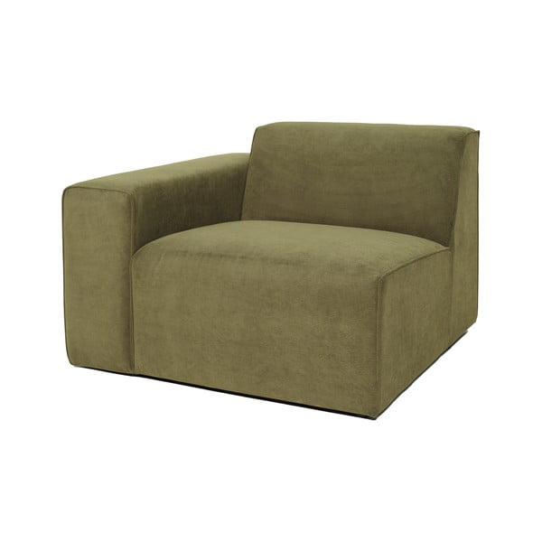 Zielony końcowy moduł sztruksowej sofy Scandic Sting, 101 cm, lewostronny-image-2