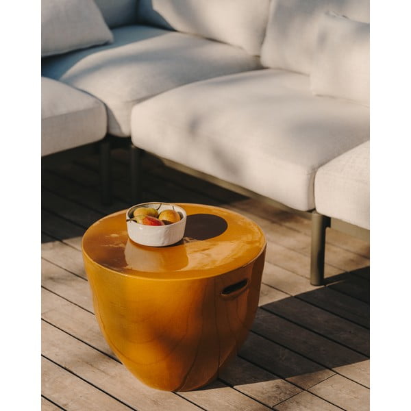 Okrągły ceramiczny stolik ogrodowy ø 46 cm Mesquida – Kave Home-image-1