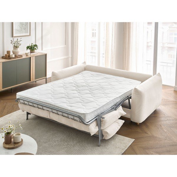 Kremowa rozkładana sofa 214 cm Ernest – Bobochic Paris-image-1