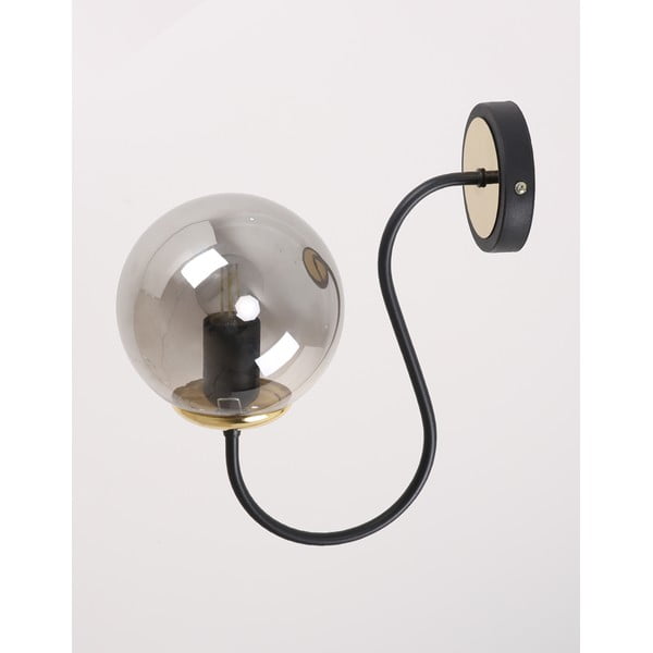 Czarno-szary kinkiet ø 15 cm Oslo – Squid Lighting-image-3