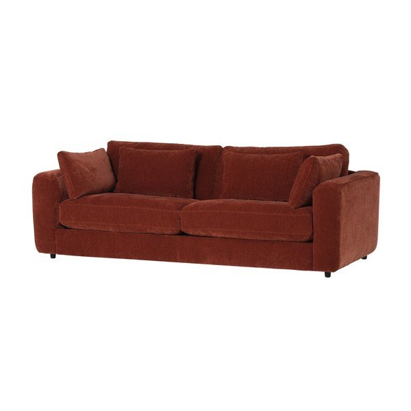 Brązowa sofa z tkaniny szenilowej 240 cm Chunky – vtwonen