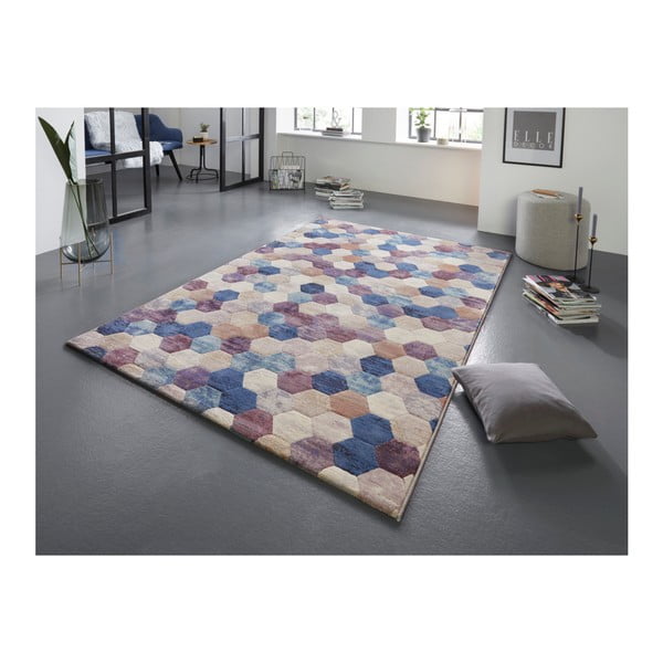 Niebiesko-fioletowy dywan Elle Decoration Arty Manosque, 80x150 cm-image-1