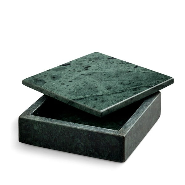 Zielone marmurowe pudełko NORDSTJERNE, 10x10 cm