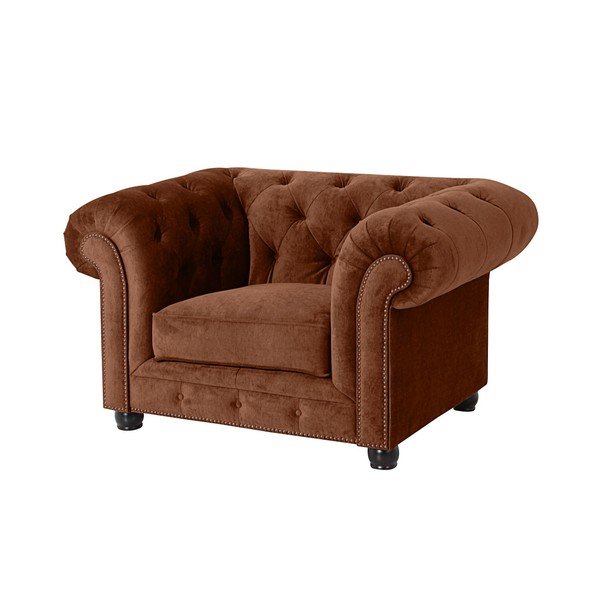Brązowy fotel Max Winzer Orleans Velvet-image-1