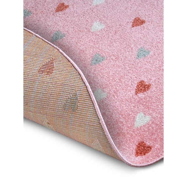 Różowy dywan dziecięcy ø 100 cm Little Hearts – Hanse Home-image-3