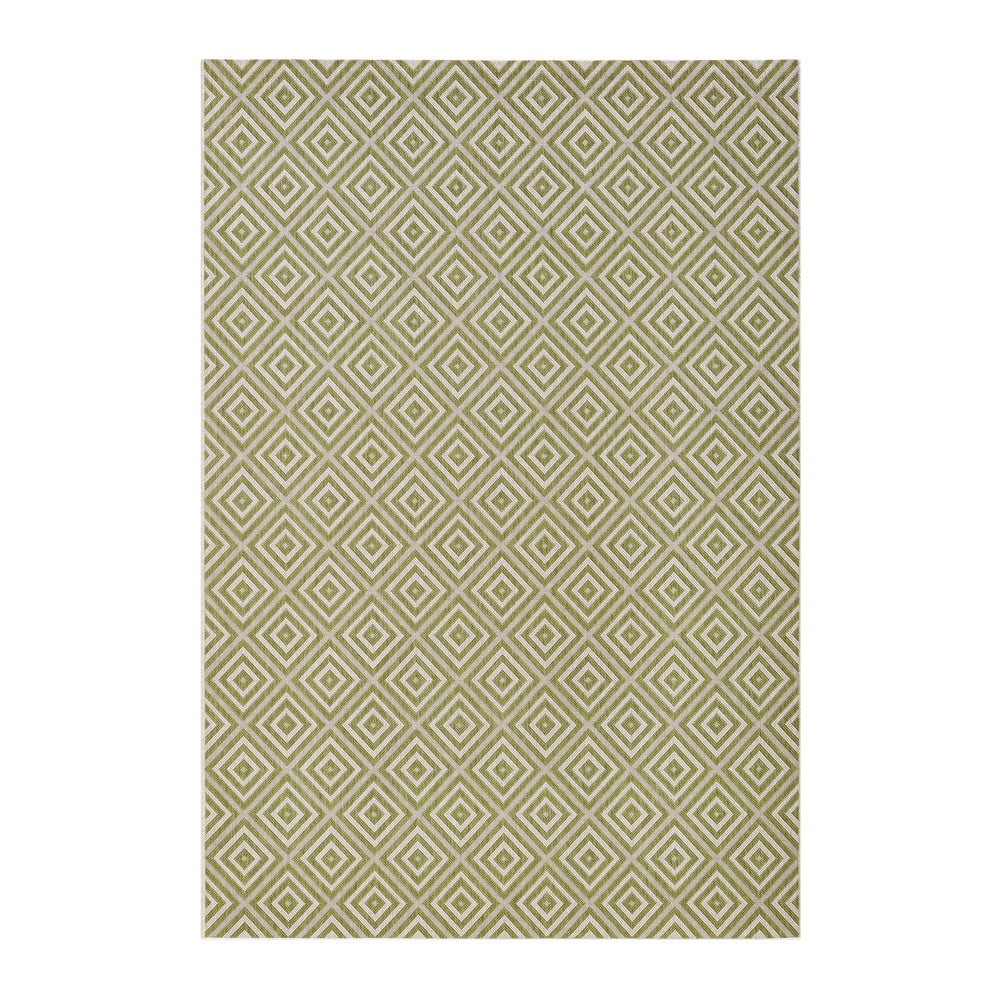 Zielony dywan odpowiedni na zewnątrz NORTHRUGS Karo, 140x200 cm