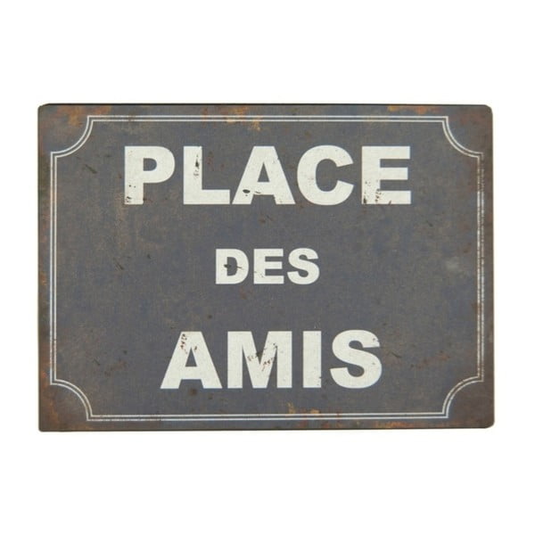 Metalowa tabliczka 21x15 cm Place des Amis – Antic Line