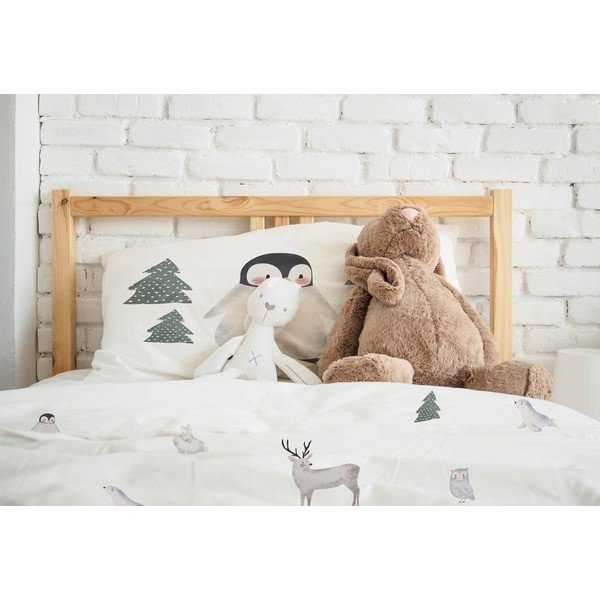 Dziecięca pościel jednoosobowa z satyny bawełnianej 140x200 cm Polar Animals – Butter Kings-image-1