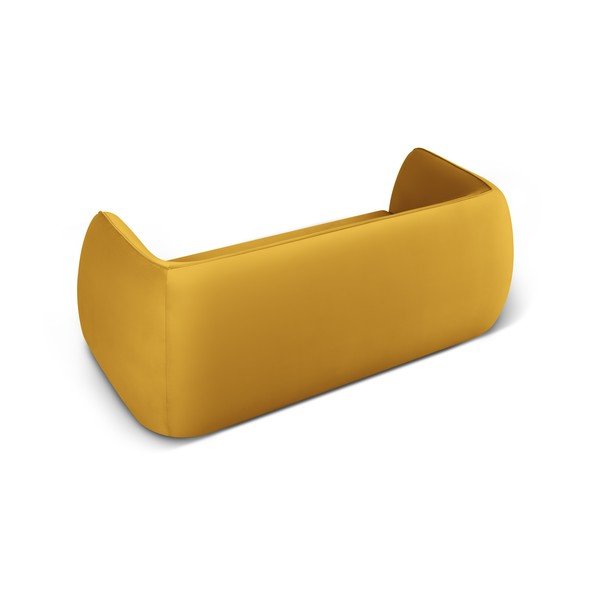 Żółta aksamitna sofa 190 cm Lando – Micadoni Home-image-3