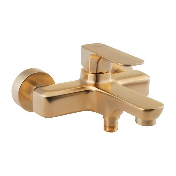 Bateria wannowa ścienna w kolorze złota (2 otwory) Spy – Sapho