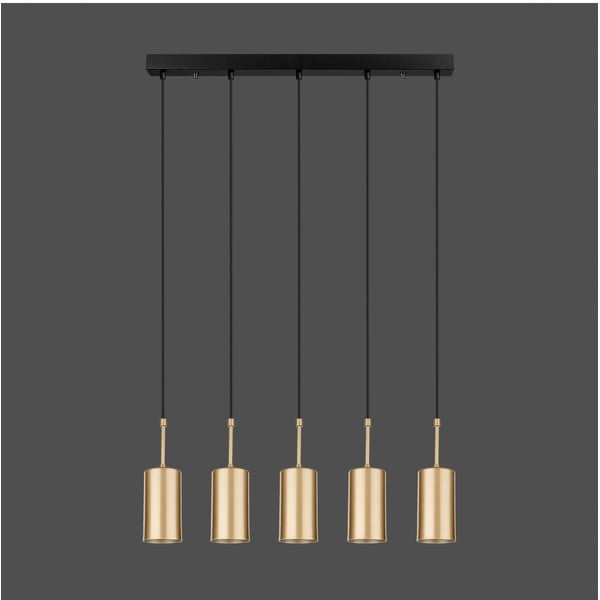 Lampa wisząca w kolorze złota Squid Lighting Geo, wys. 120 cm-image-1