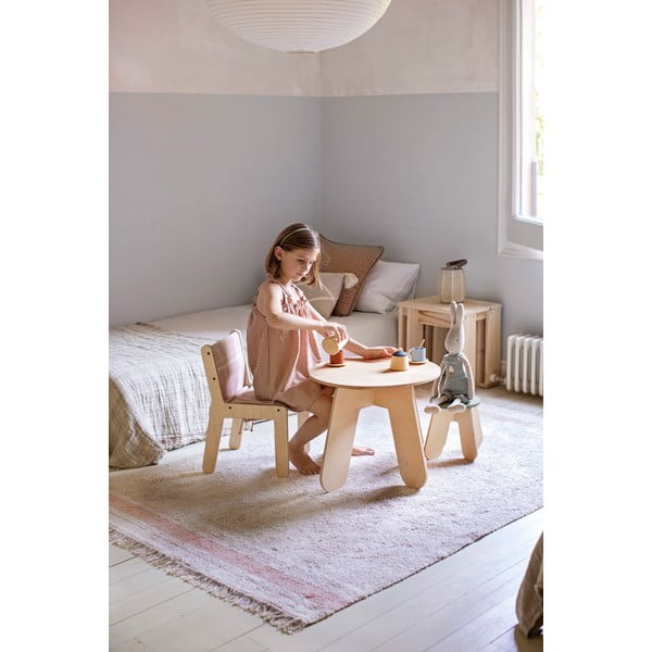 Jasnoróżowo-naturalne krzesło dziecięce Vintage Nude – Lorena Canals-image-4