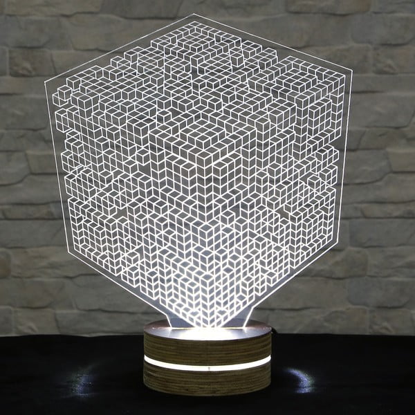 Lampa 3D stołowa Squares