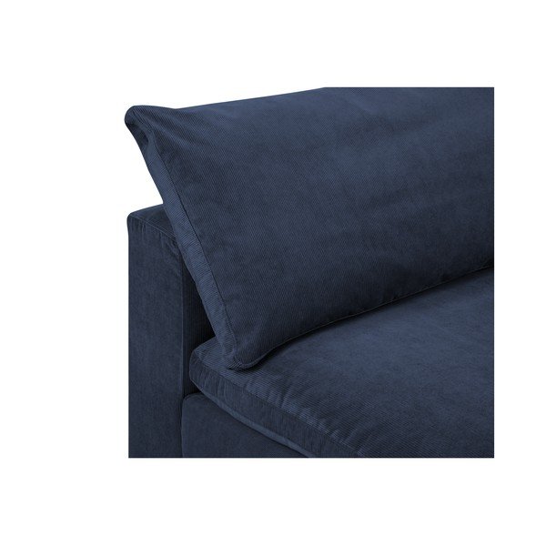 Ciemnoniebieska narożna część sztruksowej sofy modułowej Windsor & Co Sofas Galaxy, prawostronna-image-1