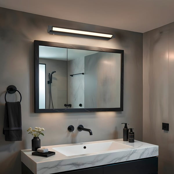 Kinkiet LED w kolorze matowej czerni Fabrizio – Trio-image-1