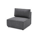 Ciemnoszary sztruksowy moduł sofy (moduł środkowy) Nihad modular – Bobochic Paris