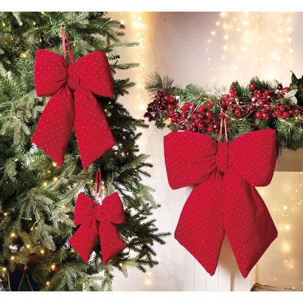 Tekstylna wisząca dekoracja świąteczna 28 cm Ribbon – Brandani-image-1