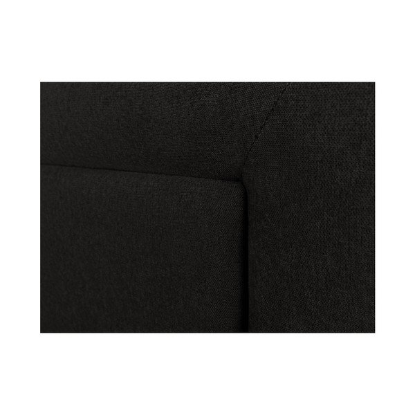 Czarny zagłówek łóżka Mazzini Sofas Ancona, 200x120 cm-image-2