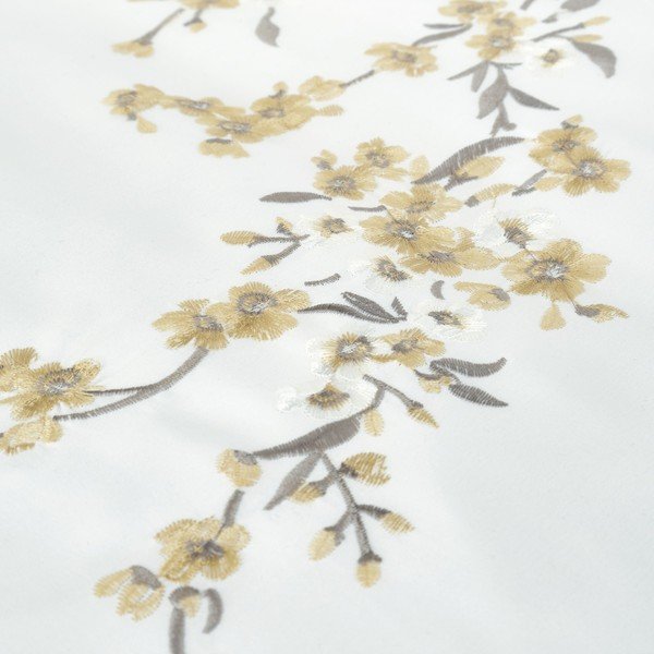 Biało-żółta pościel Catherine Lansfield Embroidered Blossom, 200x200 cm-image-3