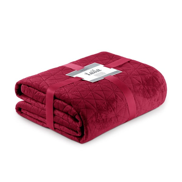 Czerwona narzuta AmeliaHome Laila Ruby Red, 260x240 cm
