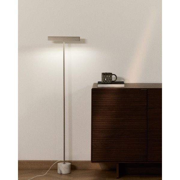 Lampa stojąca w kolorze srebra (wysokość 121 cm) Lynor – Kave Home-image-1