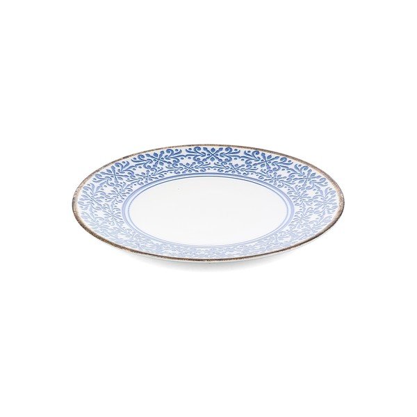 Biały/niebieski porcelanowy talerz ø 27 cm Azul – BonBistro-image-4