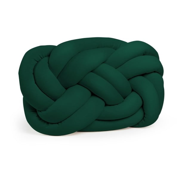 Ciemnozielona poduszka Cloud Knot Decorative Cushion, 40x32 cm