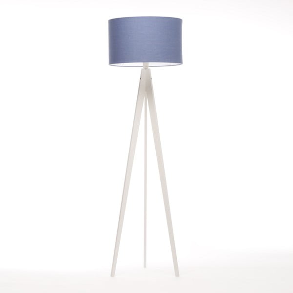 Lampa stojąca Artist Dark Blue Linnen/White Birch, 125x42 cm