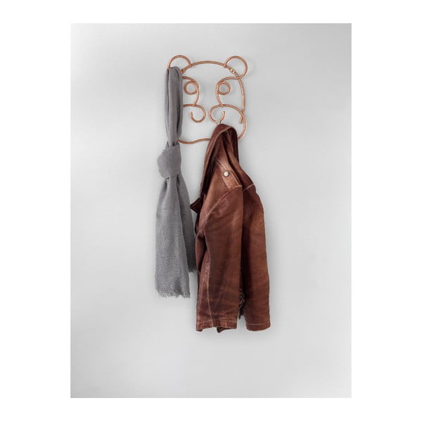 Ścienny stalowy haczyk w kolorze miedzi Hippo – Metaltex-image-1