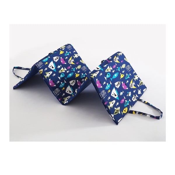 Niebieska ogrodowa poduszka do siedzenia na leżak 49x137 cm   Fishes – B.E.S.-image-1