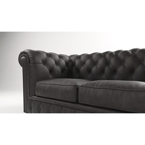 Antracytowa aksamitna sofa 230 cm Cambridge – Ropez-image-3