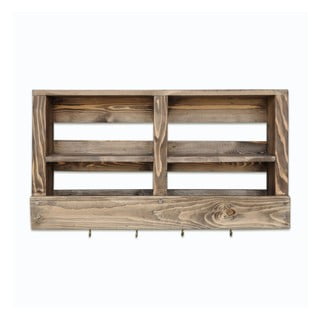 Drewniana półka z haczykami Ayako