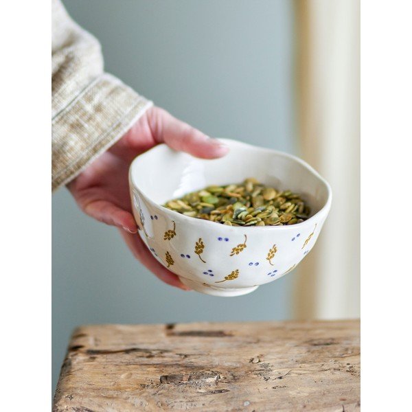 Kremowa kamionkowa miska 400 ml Pippine – Bloomingville-image-1