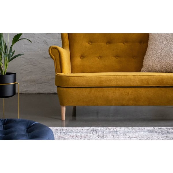 Żółta sofa 150 cm Aros – ELTAP-image-3