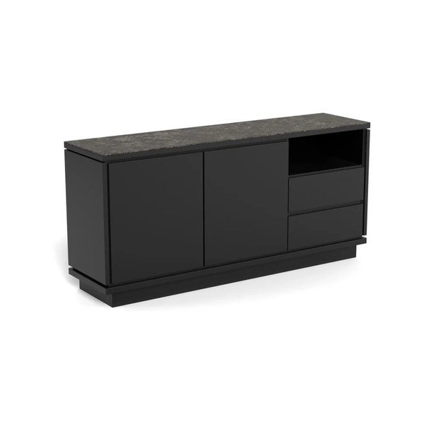 Czarna komoda z płyty MDF 160x75x40 cm Tribeca – Actona