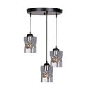 Czarna lampa wisząca ze szklanym kloszem Felis – Candellux Lighting