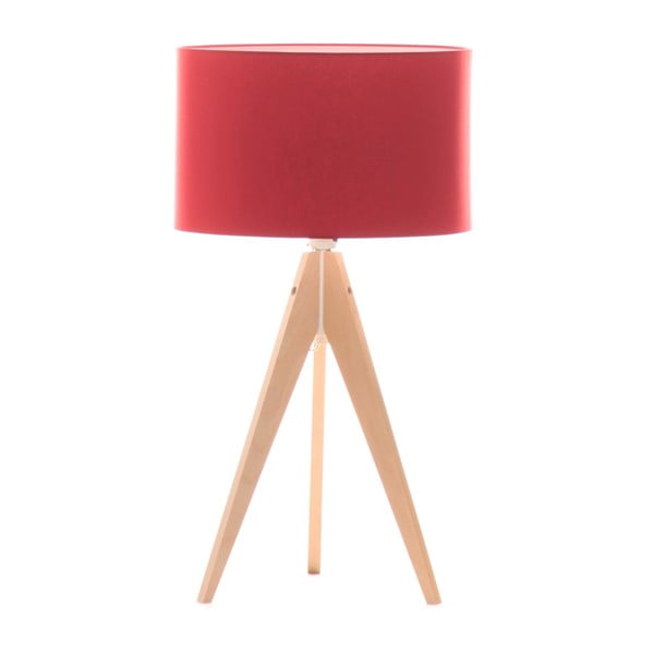 Lampa stołowa Artist Red/Birch, 40x33 cm