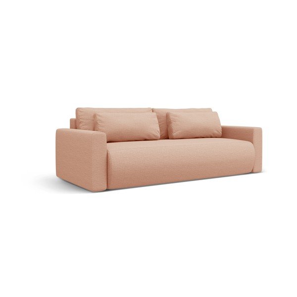 Różowa rozkładana sofa ze schowkiem 238 cm Belfast – Cosmopolitan Design-image-1