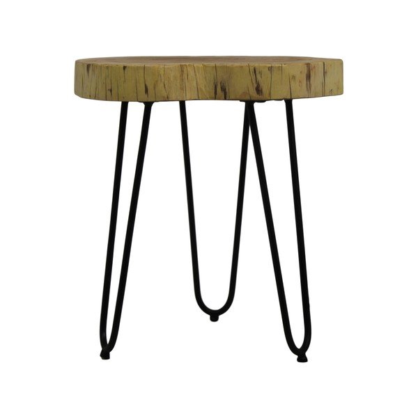 Stolik z drewna akacji HSM collection Live Edge, 43x45 cm-image-1