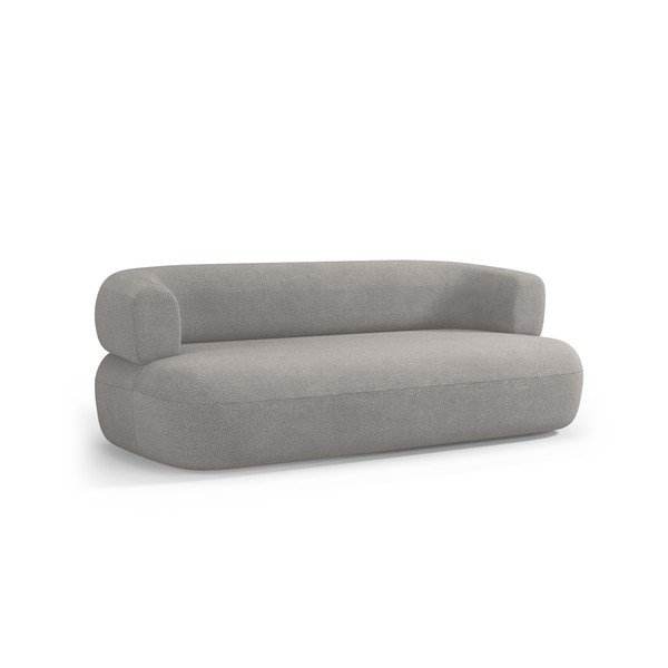 Jasnoszara sofa z materiału bouclé 178 cm Jenny – Micadoni -image-1