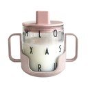Różowy kubek dla dzieci Design Letters Grow With Your Cup