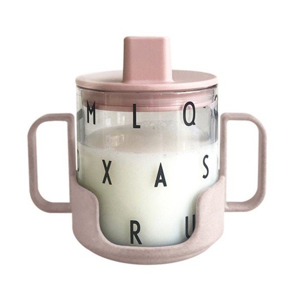 Różowy kubek dla dzieci Design Letters Grow With Your Cup