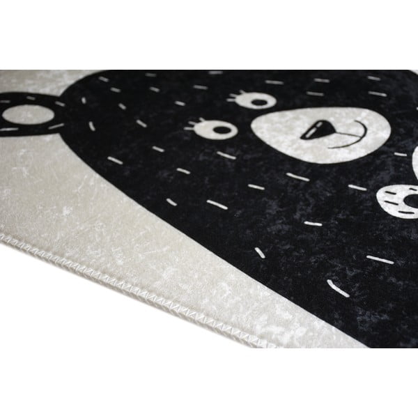 Czarno-biały dywan dziecięcy odpowiedni do prania 80x120 cm Bear Family – Vitaus-image-2